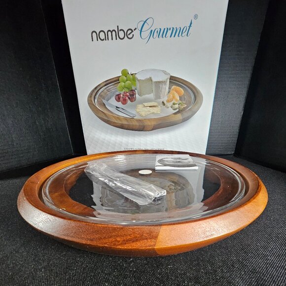 Modern Nambe Cooper Cheese Tray With Knife NIB Holiday Entertaining Servingware - Picture 1 of 14